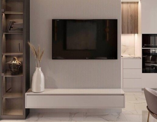 Тумба TV Подвесная Сити-7 1,5 м. (Белый)